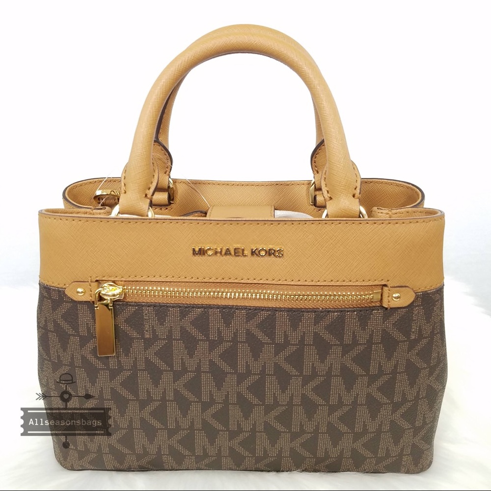 Michael Kors Mk Xs Hailee Brown Satchel crossbody - Picture 5 of 8